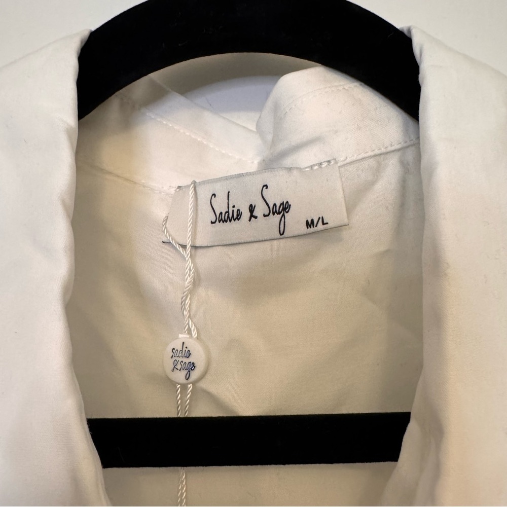 Sadie & Sage Classic White Shirt Dress - Picture 3 of 4